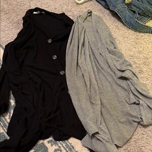 LOFT Black Longline Cardigan